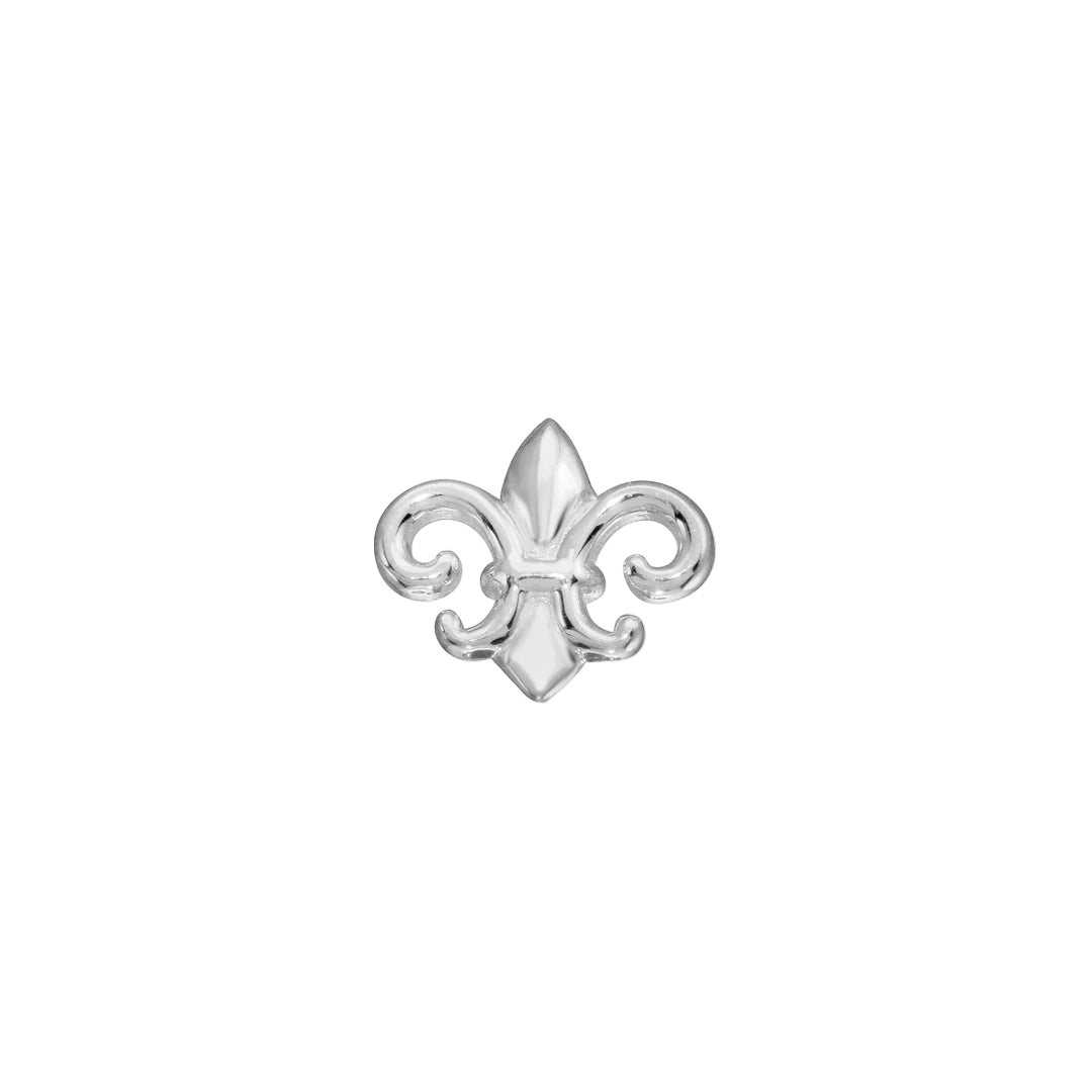 Fleur - de - lis – 14K Gold Threadless & Threaded End - piercing - zone.com