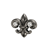 Fleur de Lis - 14K Gold Stone Threadless/Threaded End