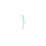 Flow – Turquoise Gradient – 14K Gold Threadless End - piercing - zone.com