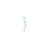 Flow – Turquoise Gradient – 14K Gold Threadless End - piercing - zone.com
