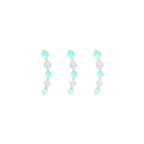 Flow – Turquoise Gradient – 14K Gold Threadless End - piercing - zone.com