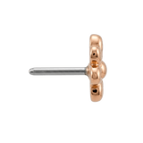 Flower End - 18K Gold Threadless/Threaded End - piercing - zone.com