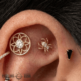 Flower Power - 14K Gold Threadless/Threaded - piercing - zone.com