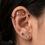 Flower Power - 14K Gold Threadless/Threaded - piercing - zone.com