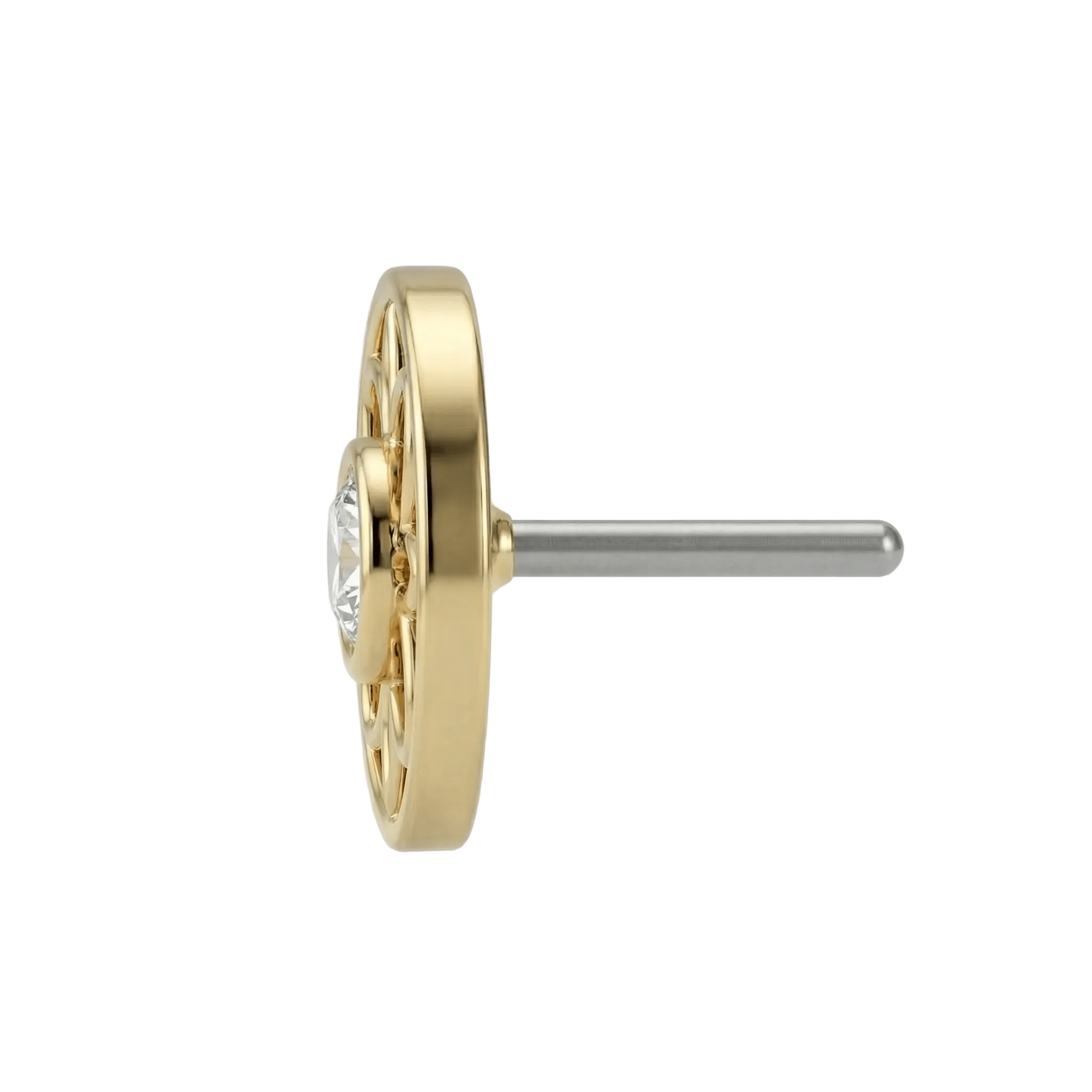 Flower Power - 14K Gold Threadless/Threaded - piercing - zone.com