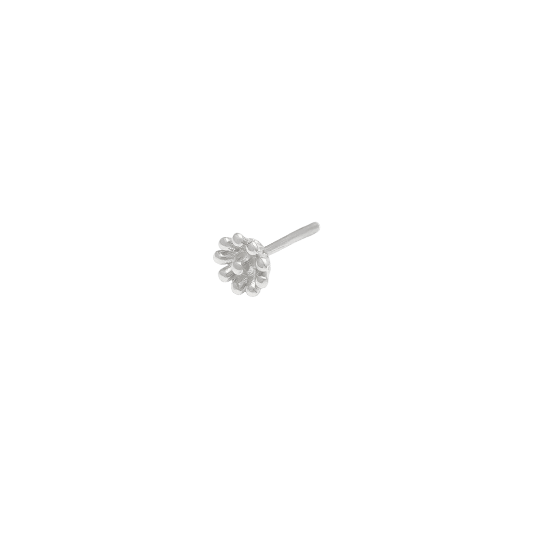 Flutter Pin - 14K Gold Floral Threadless End - piercing - zone.com