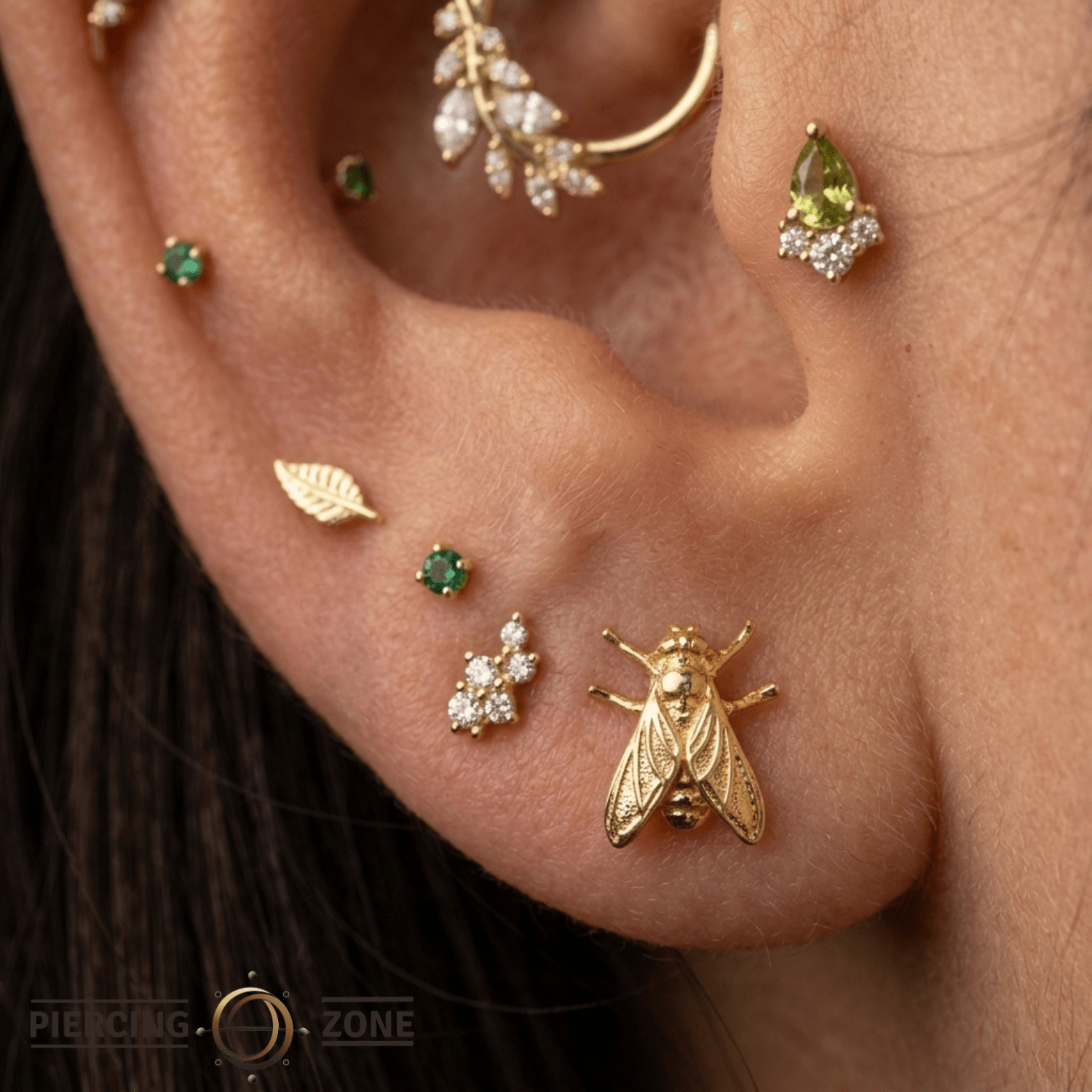 Fly – 14K Gold Insect Threadless End - piercing - zone.com