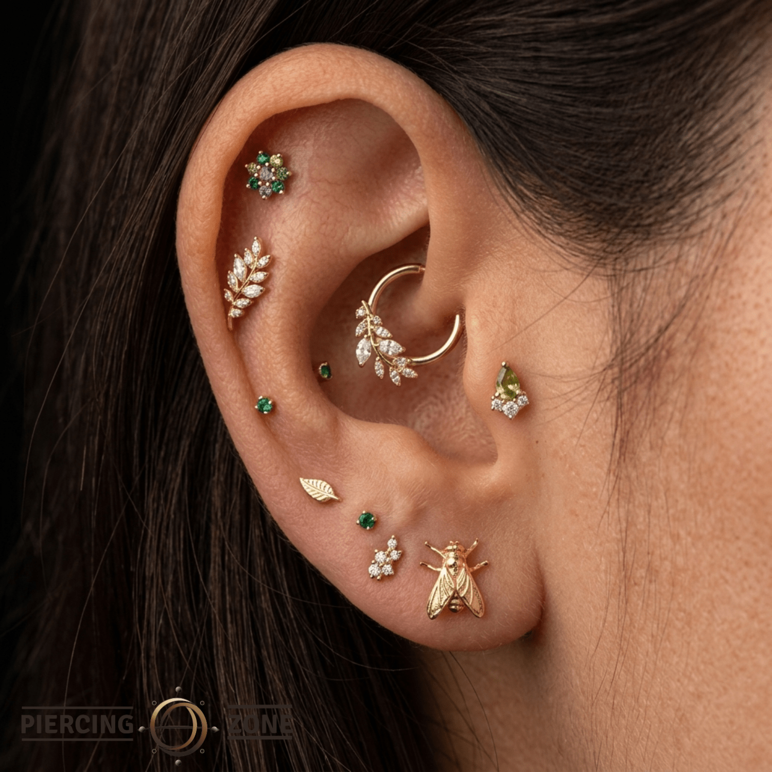Fly – 14K Gold Insect Threadless End - piercing - zone.com