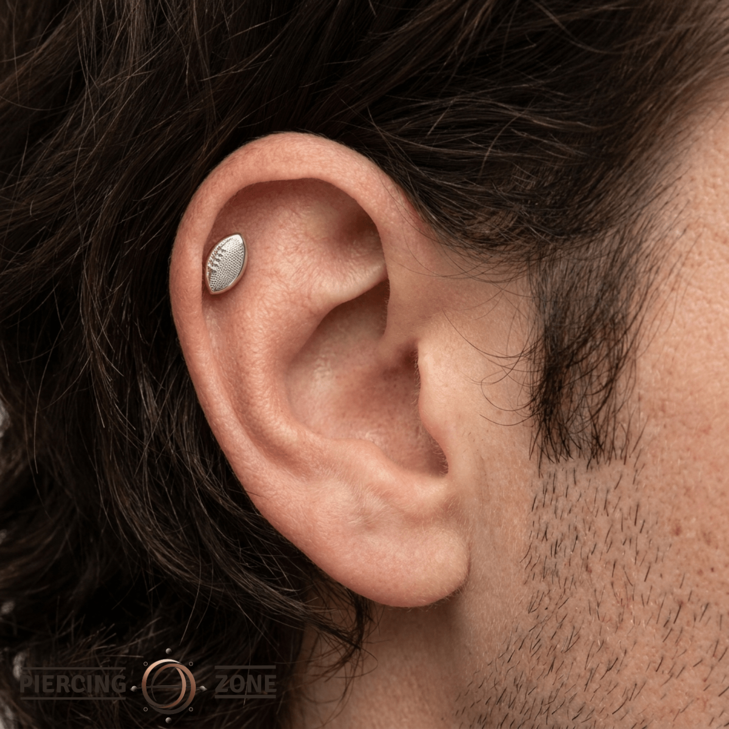 Football - 14K Gold Threadless/Threaded End - piercing - zone.com