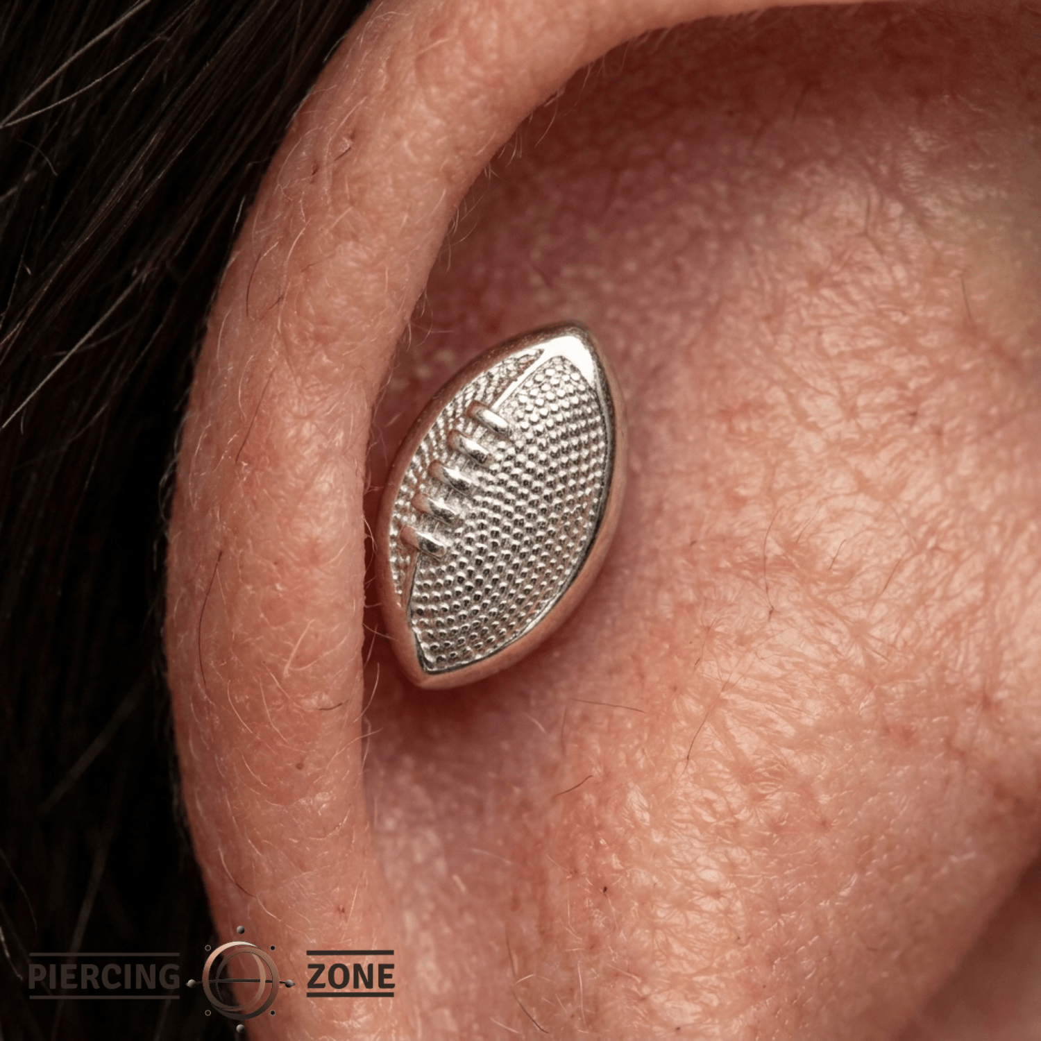 Football - 14K Gold Threadless/Threaded End - piercing - zone.com
