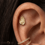 Foretold – All - Seeing Eye Palm – 14K Gold Threadless End - piercing - zone.com