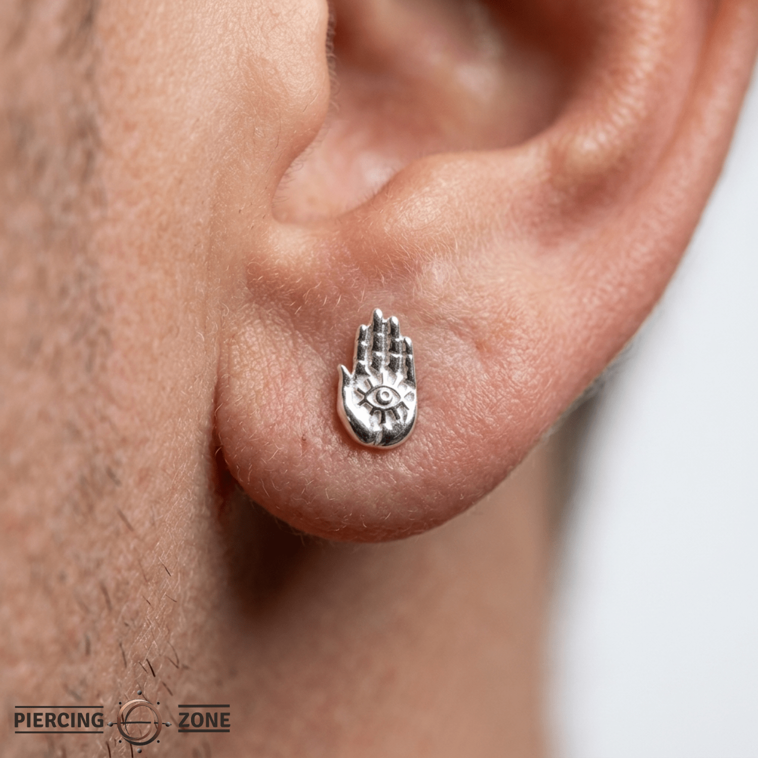 Foretold – All - Seeing Eye Palm – 14K Gold Threadless End - piercing - zone.com