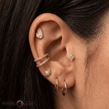 Foretold – All - Seeing Eye Palm – 14K Gold Threadless End - piercing - zone.com