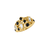 Forge Clicker – 14K/18K Gold Multi-Gem Clicker Ring - piercing-zone.com