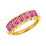 Francis Seamless Ring – 14K Gold Cup & Divot Design
