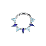 Freyja Clicker with Kite & Gem Accents – 14K & 18K Gold - piercing - zone.com