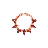 Freyja Clicker with Kite & Gem Accents – 14K & 18K Gold - piercing - zone.com