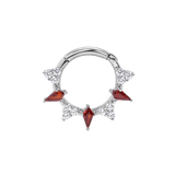 Freyja Clicker with Kite & Gem Accents – 14K & 18K Gold - piercing - zone.com