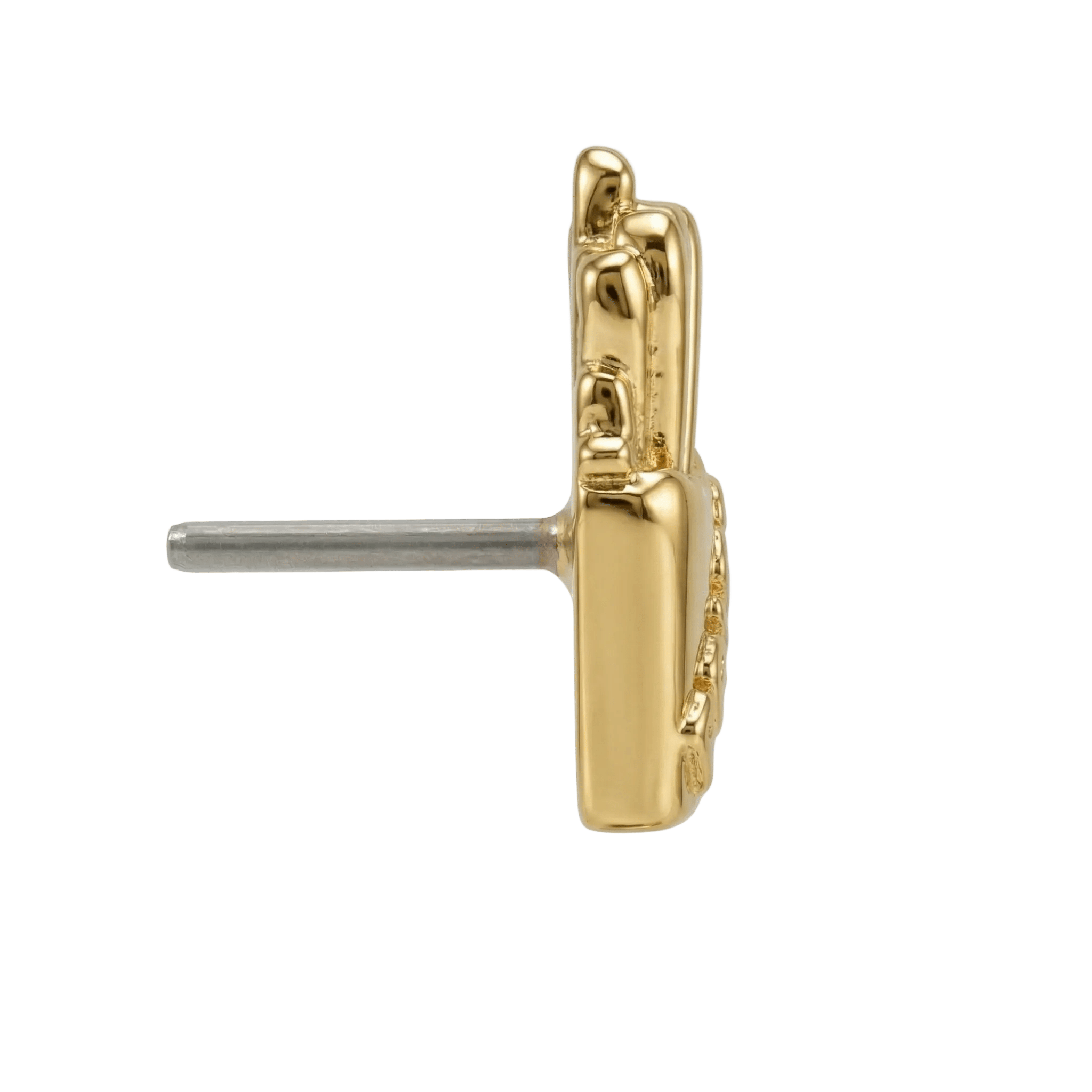 Fries – 14K Gold Threadless/Threaded End - piercing - zone.com