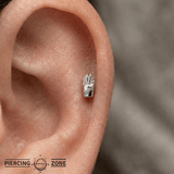 Fries – 14K Gold Threadless/Threaded End - piercing - zone.com