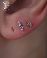 Essential – 14K Gold Swarovski CZ Threadless End