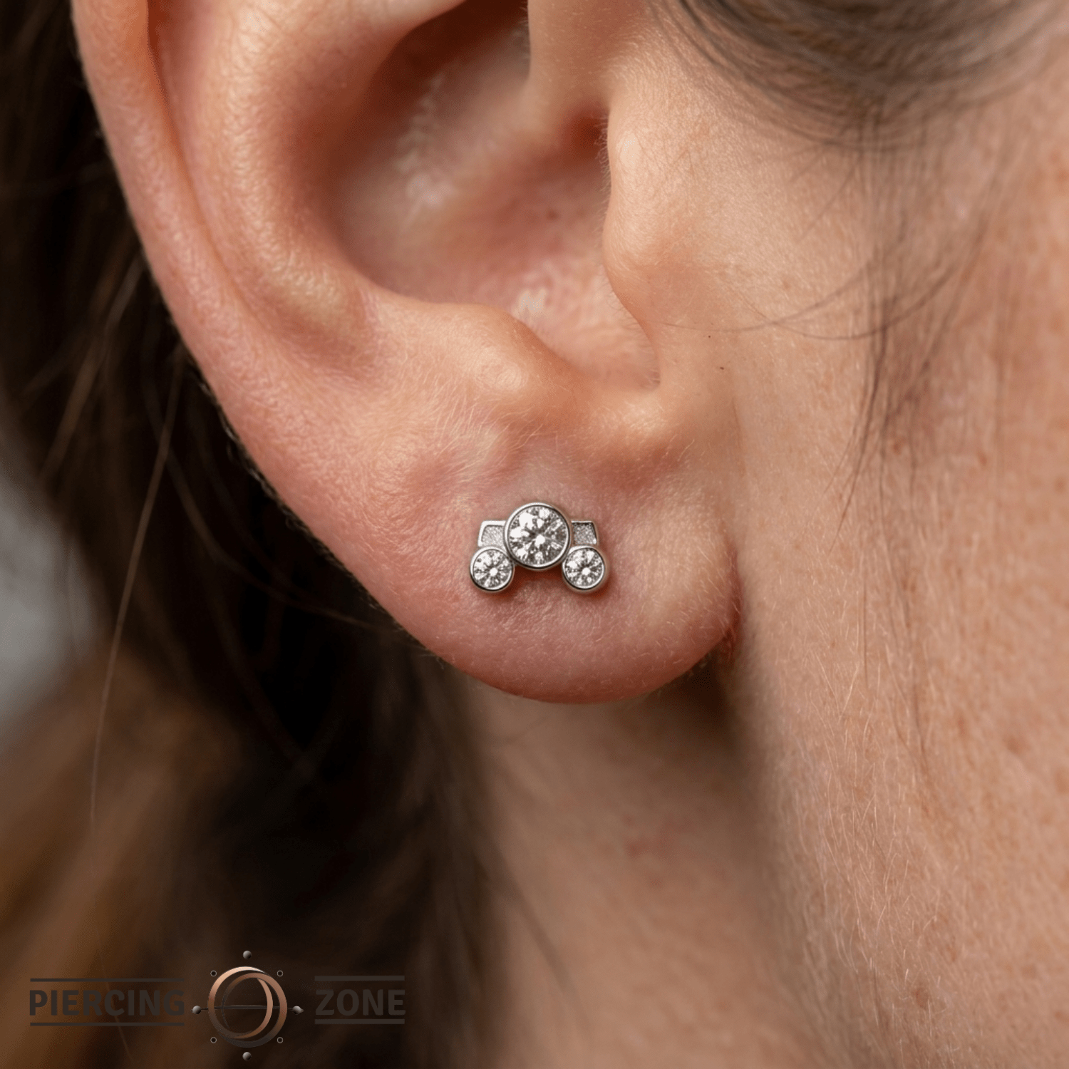 Future Cluster - 14K Gold Threadless/Threaded - piercing - zone.com