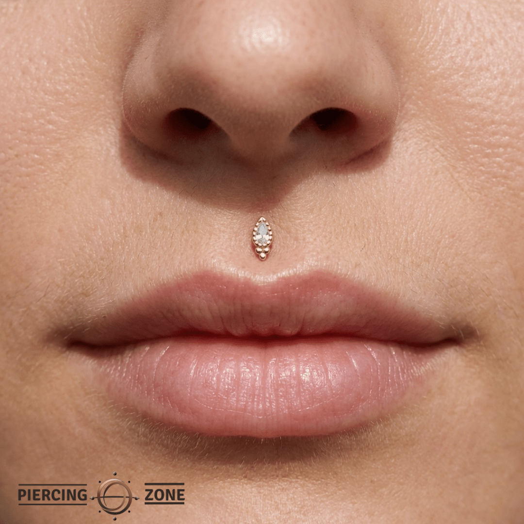 Gala – 14K Gold Swarovski CZ Duo Threadless End - piercing - zone.com