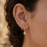 Galaxy – 14K & 18K Gold Gemstone Charm - piercing - zone.com