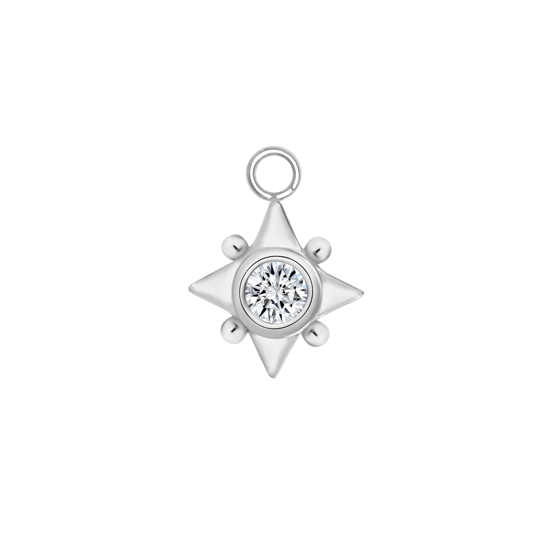 Galaxy – 14K & 18K Gold Gemstone Charm - piercing - zone.com