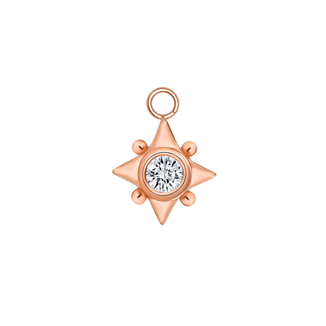 Galaxy – 14K & 18K Gold Gemstone Charm - piercing - zone.com
