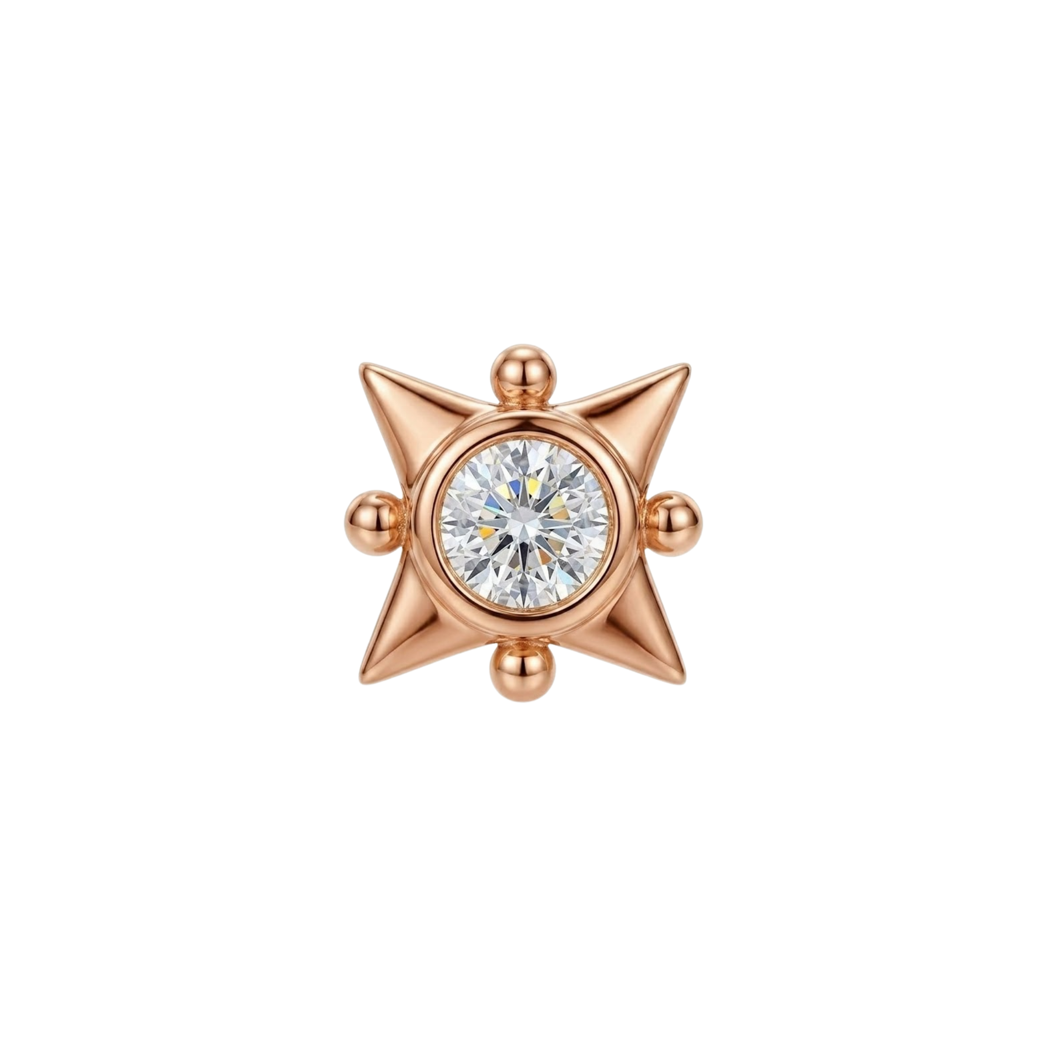 Galaxy – 14K Gold Threadless/Threaded End