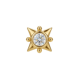 Galaxy – 14K Gold Threadless/Threaded End
