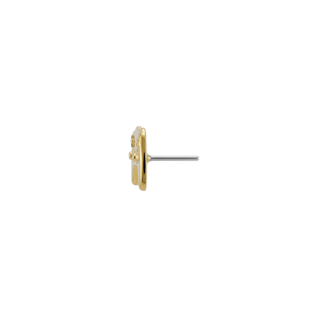 Game Controller - 18K Gold Threadless/Threaded End - piercing-zone.com