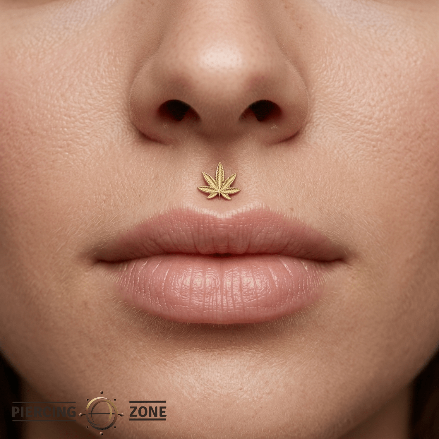 Ganja – 14K Gold Cannabis Leaf Threadless End - piercing - zone.com