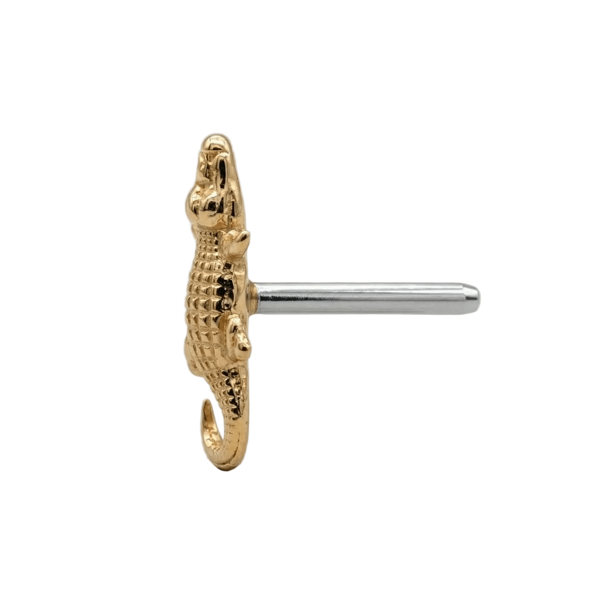 Gator – 14K Gold Threadless/Threaded End - piercing - zone.com