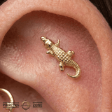 Gator – 14K Gold Threadless/Threaded End - piercing - zone.com