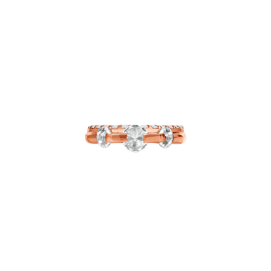 Gayana Clicker with Mixed Gem Sizes – 14K & 18K Gold - piercing - zone.com