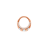 Gayana Clicker with Mixed Gem Sizes – 14K & 18K Gold - piercing - zone.com