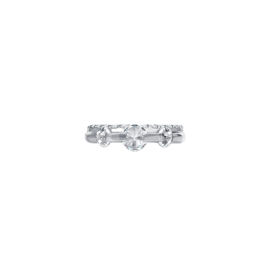 Gayana Clicker with Mixed Gem Sizes – 14K & 18K Gold - piercing - zone.com