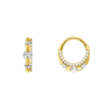 Gayana Clicker with Mixed Gem Sizes – 14K & 18K Gold - piercing - zone.com
