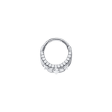 Gayana Clicker with Mixed Gem Sizes – 14K & 18K Gold - piercing - zone.com