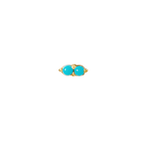 Gemini – Twin Birthstone – 14K Gold Threadless End - piercing - zone.com