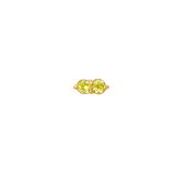 Gemini – Twin Birthstone – 14K Gold Threadless End - piercing - zone.com
