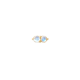 Gemini – Twin Birthstone – 14K Gold Threadless End - piercing - zone.com