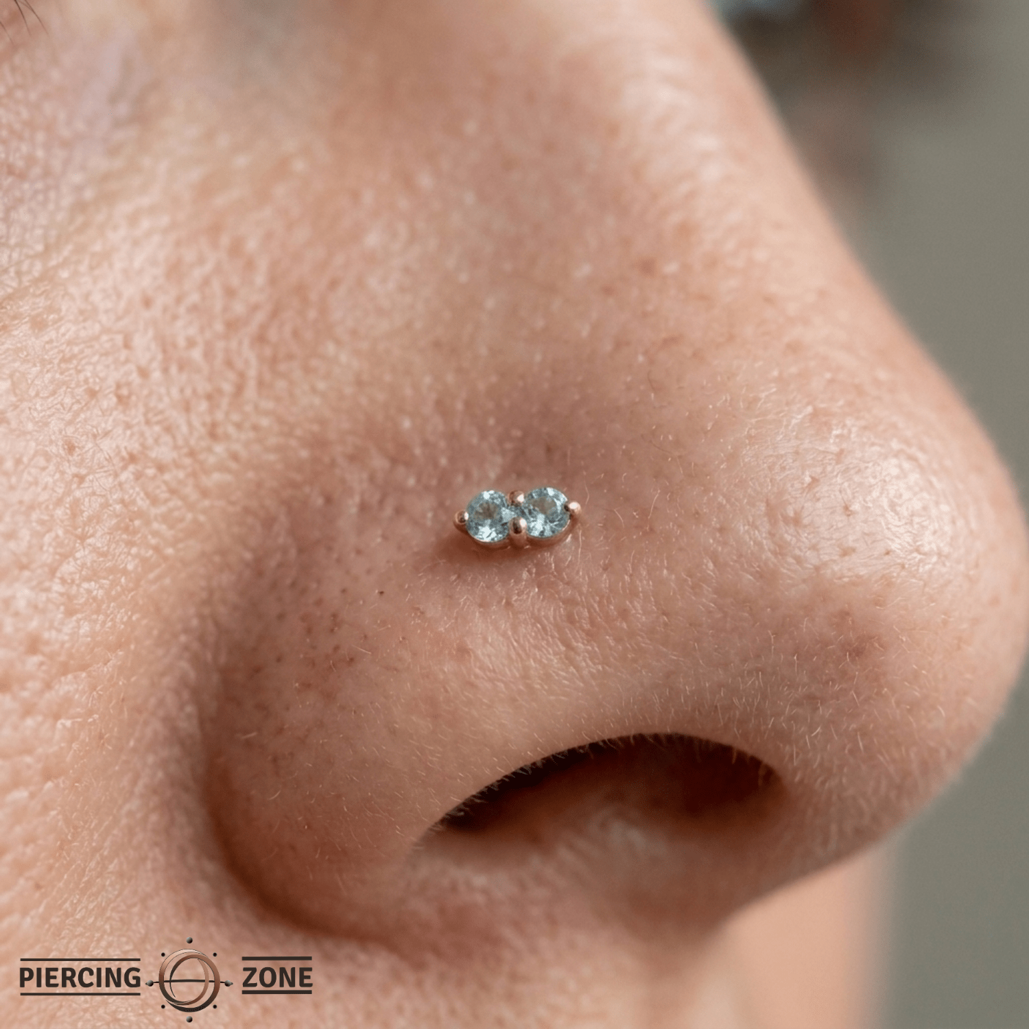 Gemini – Twin Birthstone – 14K Gold Threadless End - piercing - zone.com