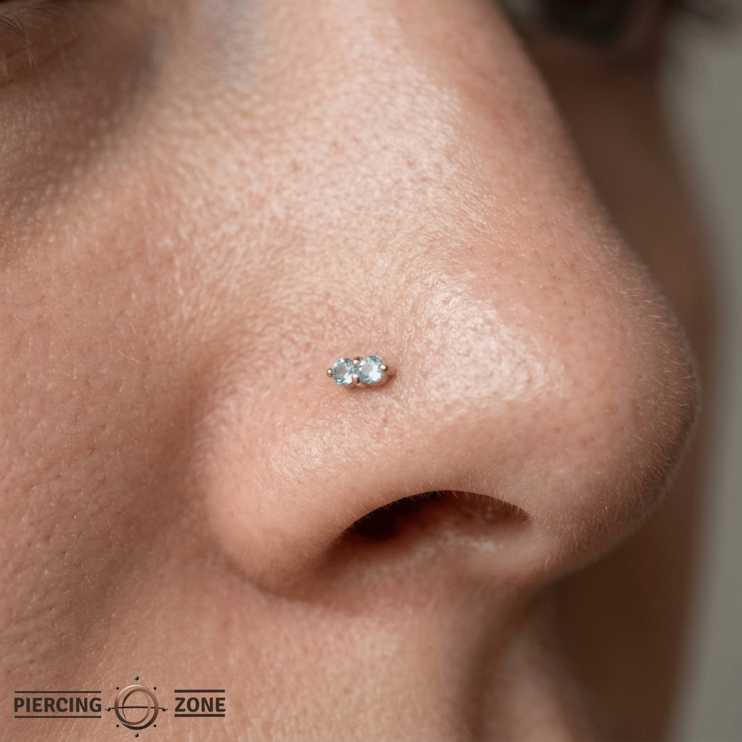 Gemini – Twin Birthstone – 14K Gold Threadless End - piercing - zone.com