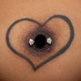 Gemma Trios Mercury Mist – 14K Gold Forward - Facing Threadless End - piercing - zone.com
