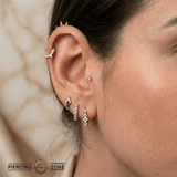 Gemmed Bat Seamless Ring – 14K Gold Winged Silhouette with Pavé Detail - piercing - zone.com