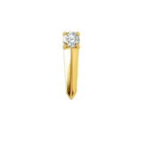 Gemmed Blade – 14K/18K Gold Gemstone Threadless End - piercing - zone.com