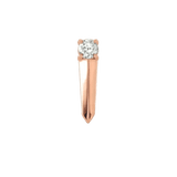 Gemmed Blade – 14K/18K Gold Gemstone Threadless End - piercing - zone.com